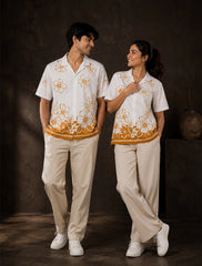 Flower Outline Stylish Shirts for Everyone