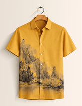 Golden Mountain Printed Men's Shirt - XPST