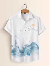 Minimal Scenery Printed Men's Shirt - XPST