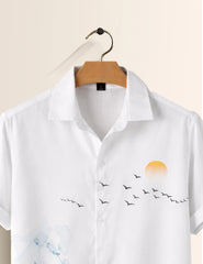 Minimal Scenery Printed Men's Shirt - XPST