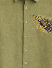 Olive Revolver Men's Shirt - XPST