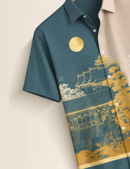 Side Scenery Printed Men's Shirt - XPST