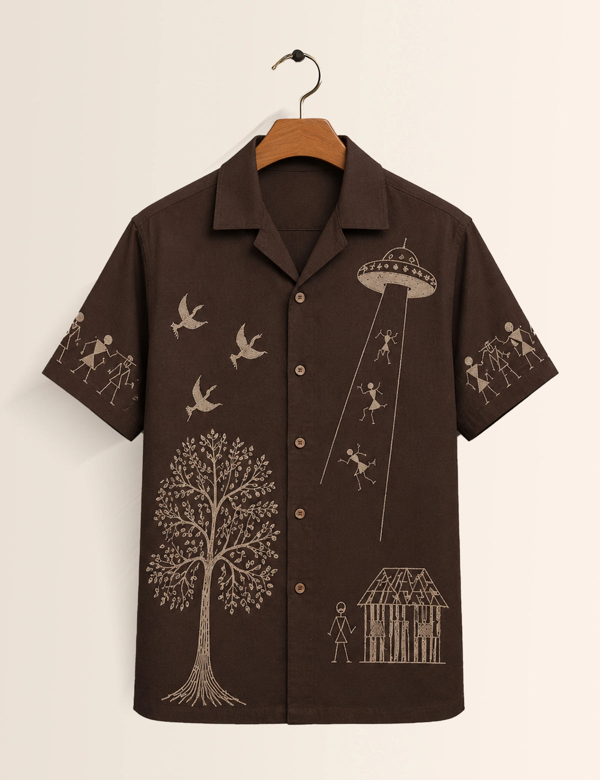 Brown Drawing Stylish Shirts for Everyone