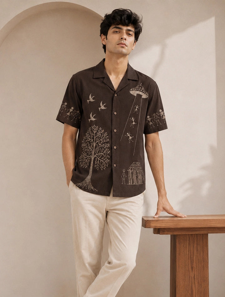 Brown Drawing Stylish Shirts for Everyone