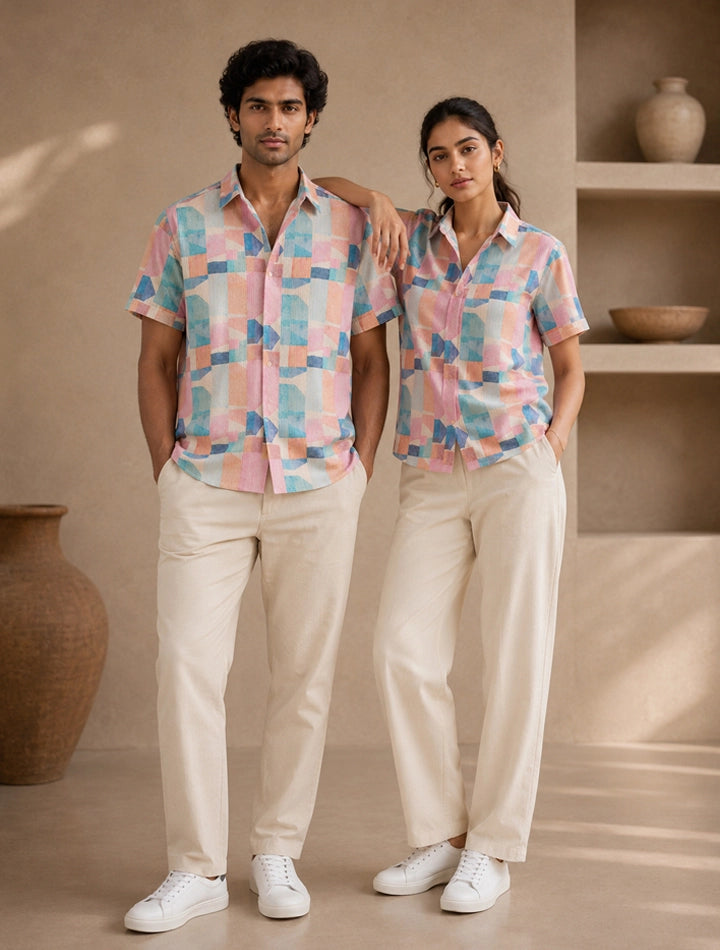 Navy Pixels Stylish Shirts for Everyone