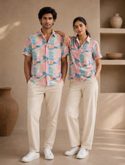 Navy Pixels Stylish Shirts for Everyone