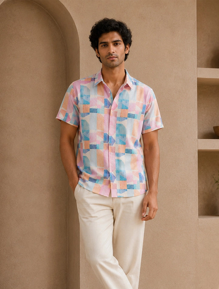 Navy Pixels Stylish Shirts for Everyone