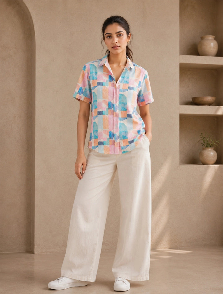 Navy Pixels Stylish Shirts for Everyone