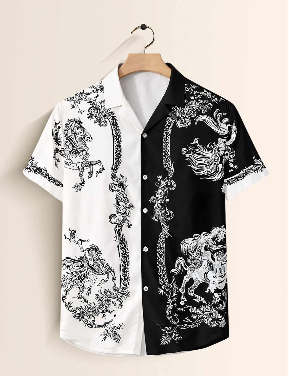 Black White Mirror Men's Shirt - XPST