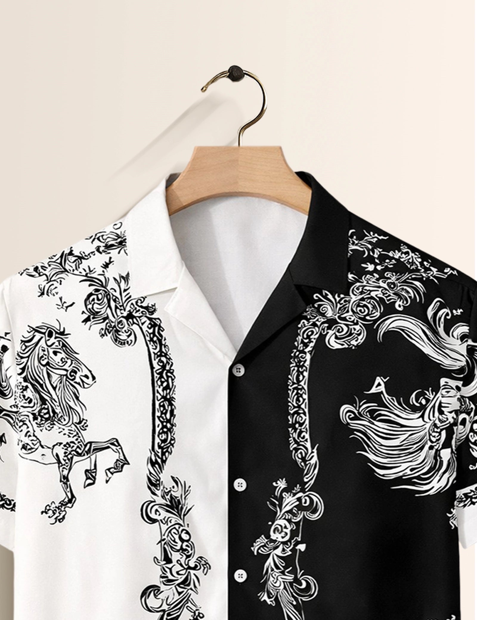 Black White Mirror Men's Shirt - XPST