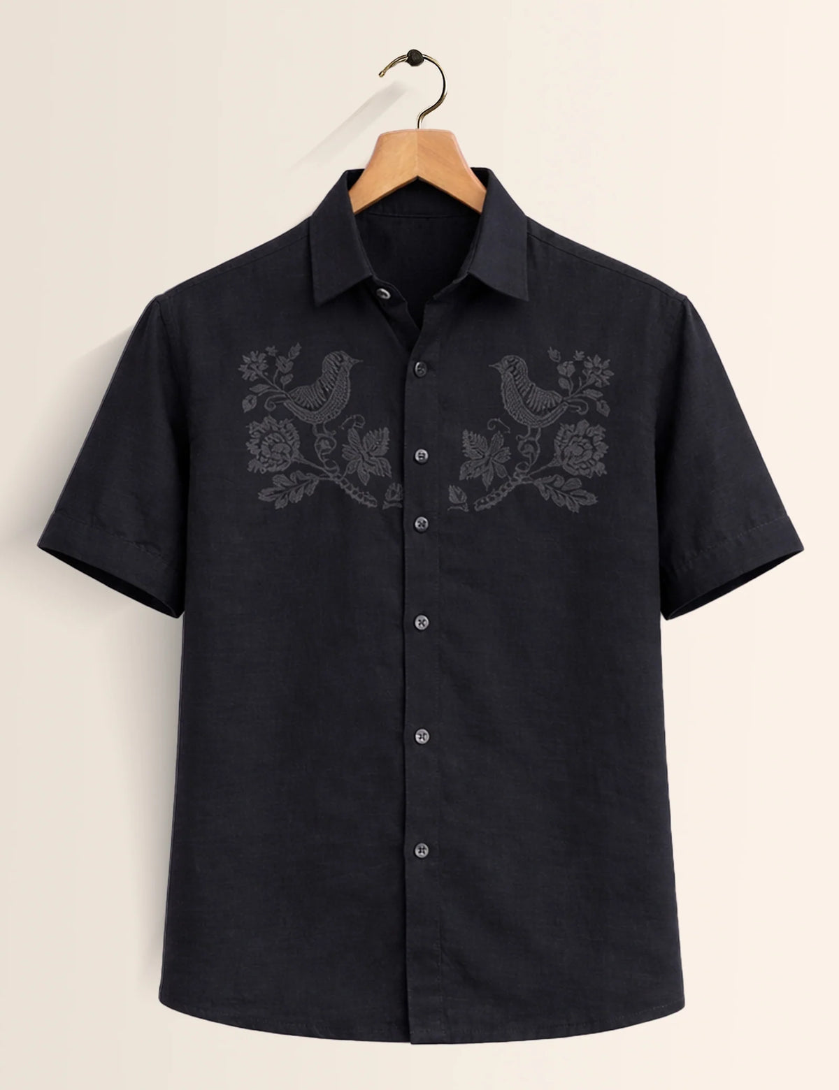 Black Sparrow Printed Men's Shirt - XPST