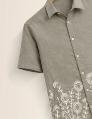 Bottom Mandala Printed Men's Shirt - XPST