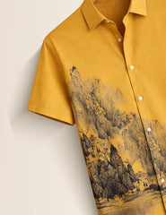 Golden Mountain Printed Men's Shirt - XPST