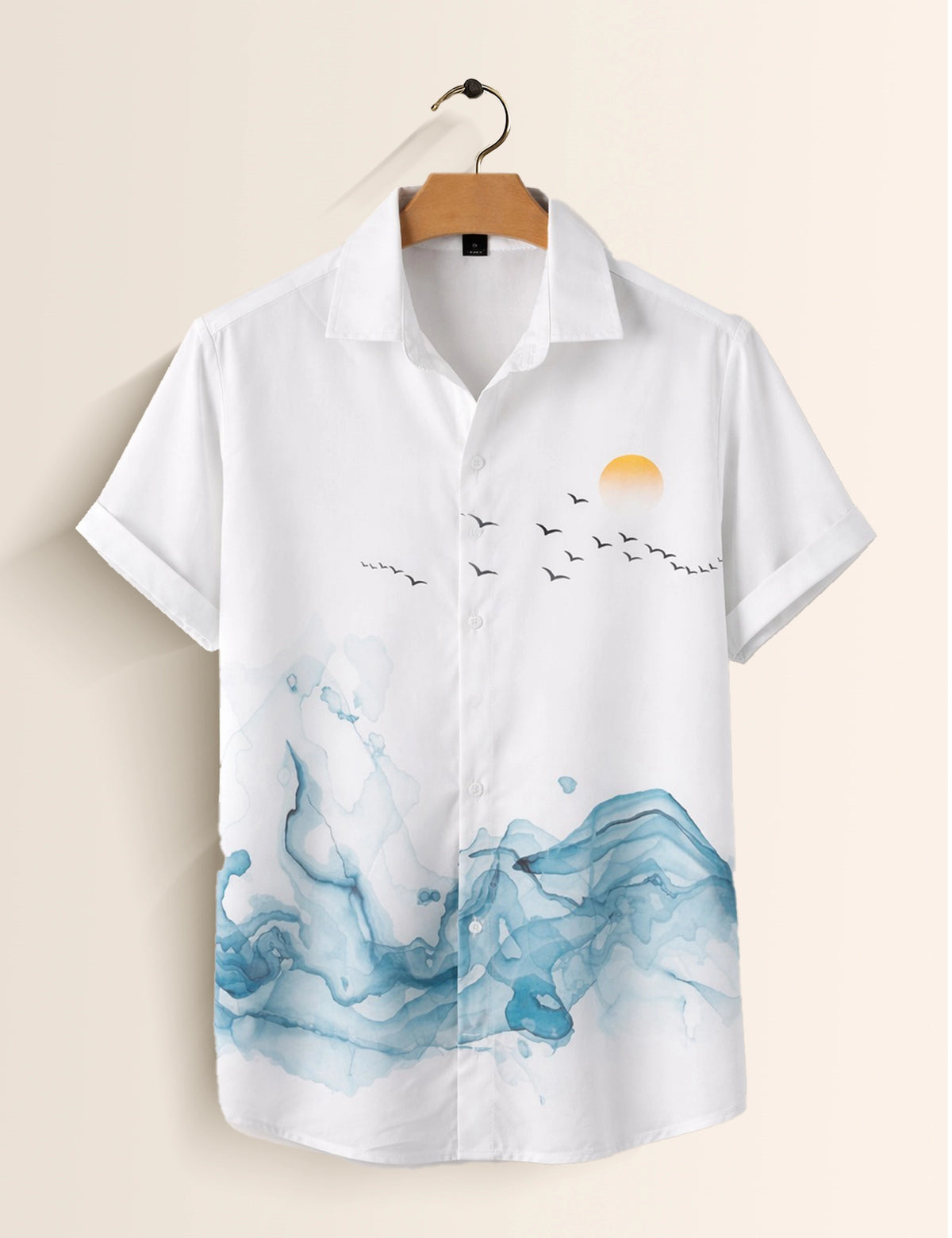 Minimal Scenery Printed Men's Shirt - XPST