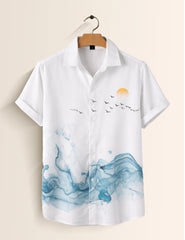 Minimal Scenery Printed Men's Shirt - XPST
