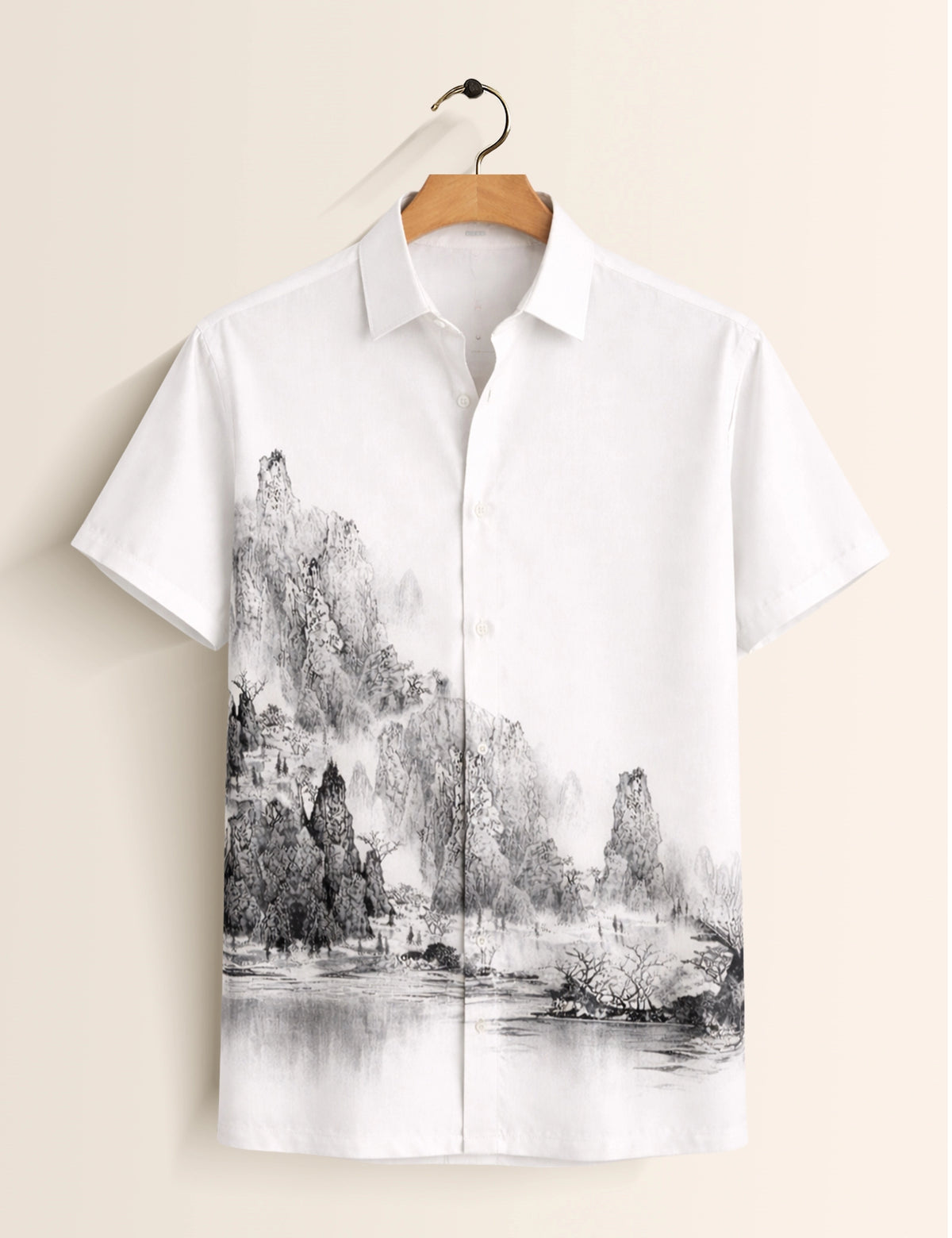 White Mountaining Printed Men's Shirt - XPST